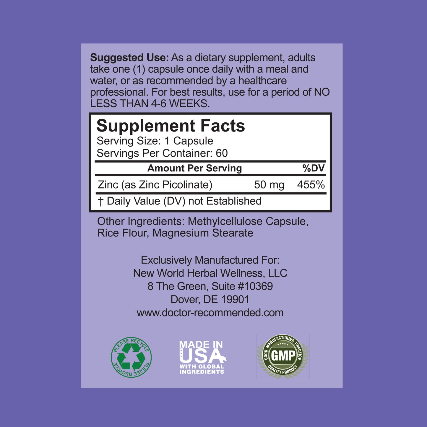 High Potency Zinc
