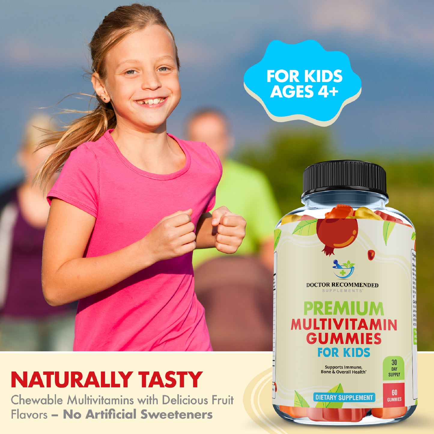 Premium Multivitamin Gummies for Toddlers & Kids