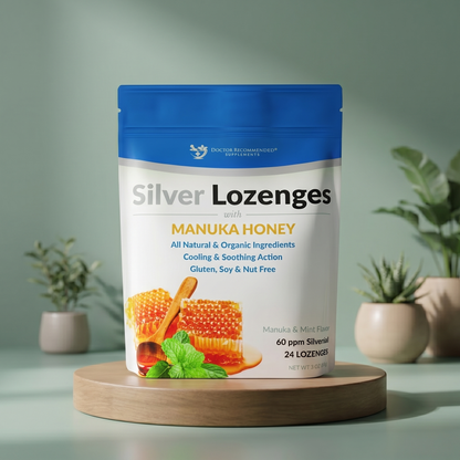 Silver Lozenges with Organic Manuka Honey and Vitamin C