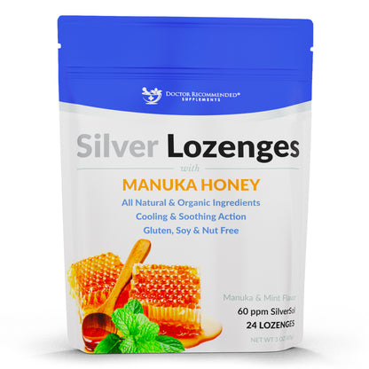 Silver Lozenges with Organic Manuka Honey and Vitamin C