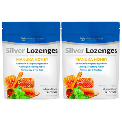 Silver Lozenges with Organic Manuka Honey and Vitamin C