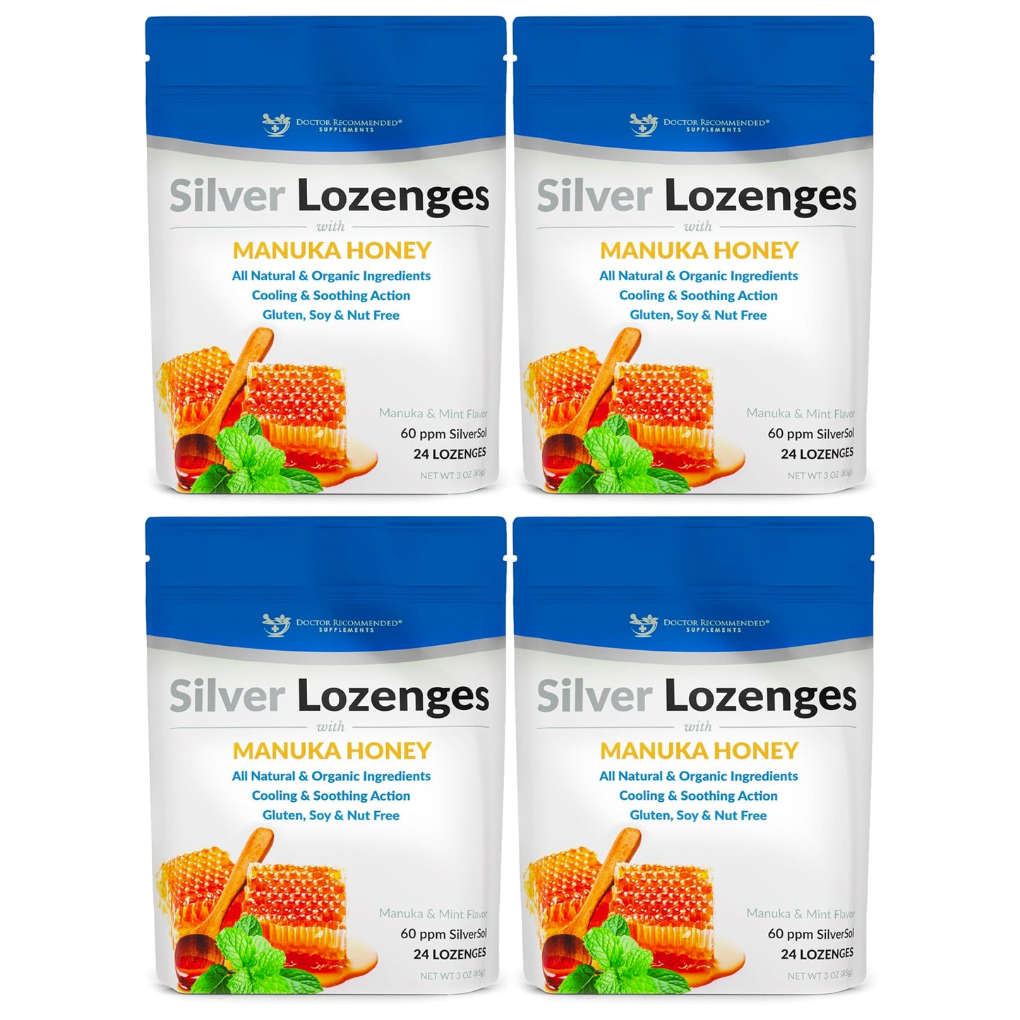 Silver Lozenges with Organic Manuka Honey and Vitamin C